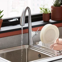 GoodHome Mitigeur de cuisine laiton brossé Edulis
