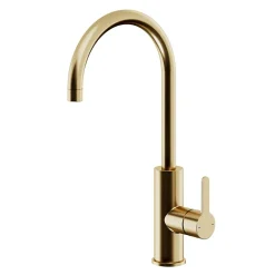 GoodHome Mitigeur de cuisine laiton doré brossé Zanthe