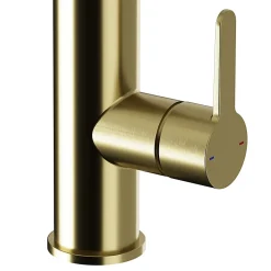 GoodHome Mitigeur de cuisine laiton doré brossé Zanthe