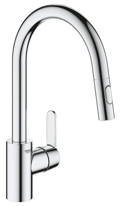 Grohe Mitigeur de cuisine medium chromé avec douchette* Evier Et Robinet De Buanderie