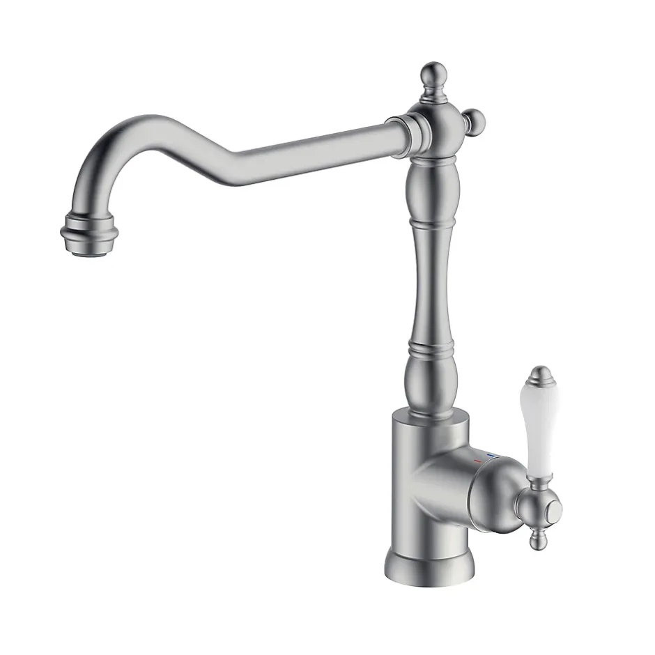 Cooke & Lewis Mitigeur de cuisine nickel brossé Belmore
