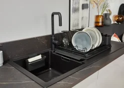 GoodHome Mitigeur de cuisine noir Argania* Evier Et Robinet De Buanderie