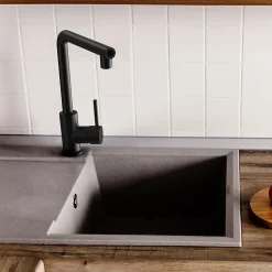 Essebagno Mitigeur de cuisine noir Pure II* Evier Et Robinet De Buanderie
