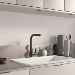 Kramer Mitigeur de cuisine noir mat avec douchette Groupe Nook* Evier Et Robinet De Buanderie