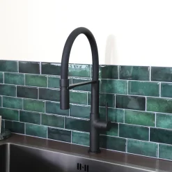 Essebagno Mitigeur de cuisine noir avec douchette Magnet