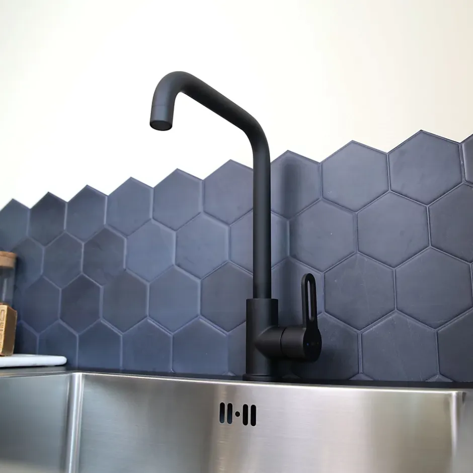 Essebagno Mitigeur de cuisine noir Baltic