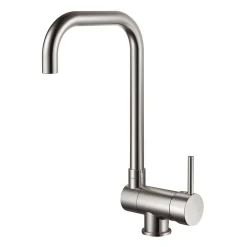 GoodHome Mitigeur de cuisine rabattable nickel brossé Deltana