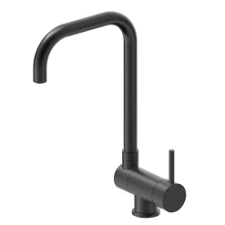GoodHome Mitigeur de cuisine rabattable noir mat Deltana