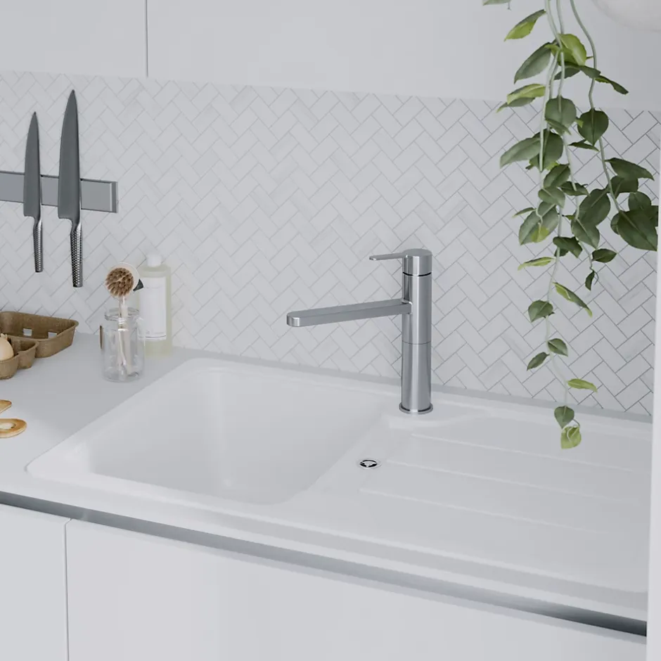 GoodHome Mitigeur de cuisine titanium Phoran