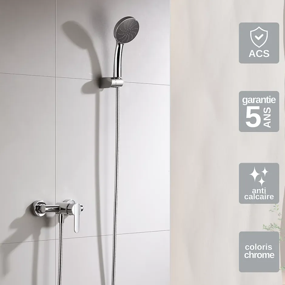 Imex Mitigeur de Douche anti-calcaire Chrome ROMA BDR001-5* Colonne De Douche Mécanique