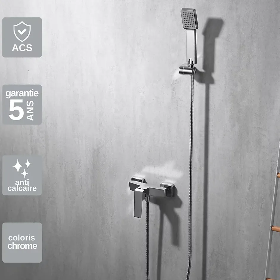 Imex Mitigeur de Douche anti-calcaire Chrome ART BDAR025-5