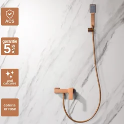 Imex Mitigeur de Douche anti-calcaire Or Rose PISA BDP048-5ORC* Colonne De Douche Mécanique