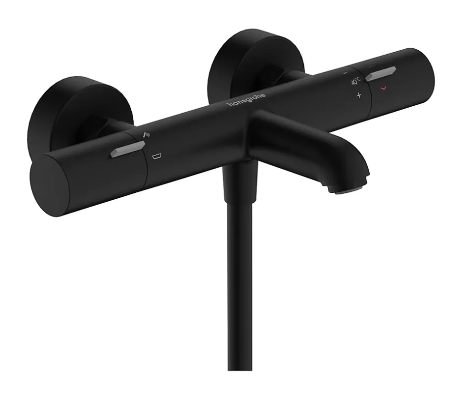 Hansgrohe Mitigeur de douche et baignoire thermostatique noir mat Ecostat Life* Robinet De Douche