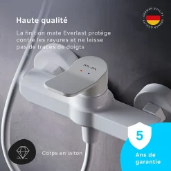 Am.Pm Europe Mitigeur de douche mécanique Robinet Salle de Bain Blanc, FXA20033 X-Joy AM.PM* Robinet De Douche