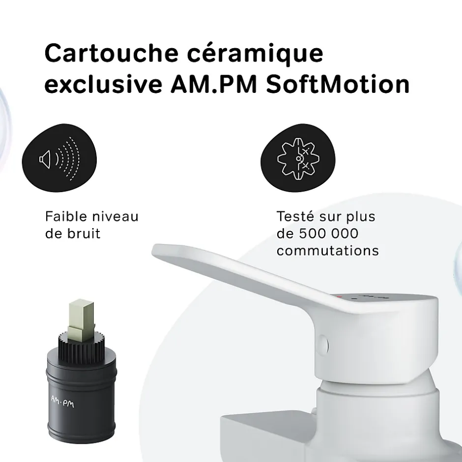 Am.Pm Europe Mitigeur de douche mécanique Robinet Salle de Bain Blanc, FXA20033 X-Joy AM.PM* Robinet De Douche