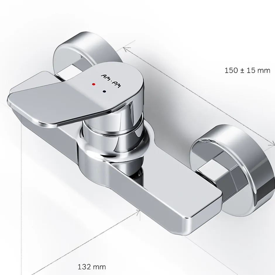 Am.Pm Europe Mitigeur de douche mécanique Robinet Salle de Bain Chromé, FXA20000 X-Joy AM.PM* Robinet De Douche