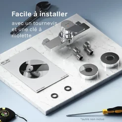 Am.Pm Europe Mitigeur de douche mécanique Robinet Salle de Bain Chromé, FXA20000 X-Joy AM.PM* Robinet De Douche