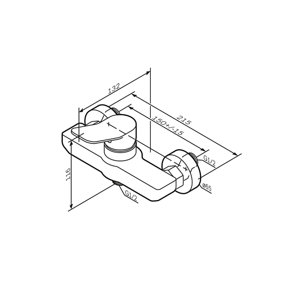 Am.Pm Europe Mitigeur de douche mécanique Robinet Salle de Bain Chromé, FXA20000 X-Joy AM.PM* Robinet De Douche