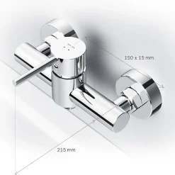 Am.Pm Europe Mitigeur de douche mécanique Robinet Salle de Bain Chromé, FPA20000 Spike AM.PM
