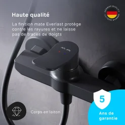 Am.Pm Europe Mitigeur de douche mécanique Robinet Salle de Bain Noir Mat, FXA20022 X-Joy AM.PM* Robinet De Douche
