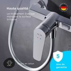 Am.Pm Europe Mitigeur de douche mécanique Robinet Salle de Bain Chromé, FTA20000 Hit AM.PM