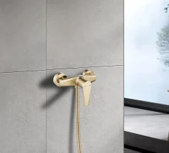 Edouard Rousseau Mitigeur de douche mécanique laiton brossé Gloss