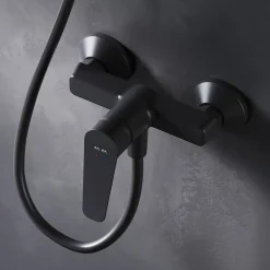 Am.Pm Europe Mitigeur de douche mécanique Robinet Salle de Bain Noir, FTA20022 Hit AM.PM