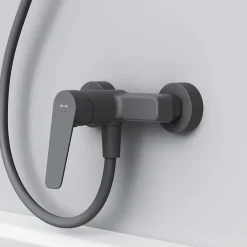 Am.Pm Europe Mitigeur de douche mécanique Robinet Salle de Bain Noir, FTA20022 Hit AM.PM