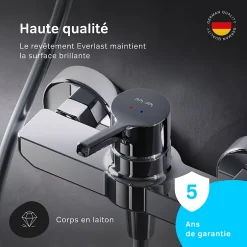 Am.Pm Europe Mitigeur de douche mécanique Robinet Salle de Bain Chromé, FXB20000 X-Joy S AM.PM* Robinet De Douche