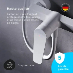 Am.Pm Europe Mitigeur de douche mécanique Robinet Salle de Bain Blanc, FTA20033 Hit AM.PM* Robinet De Douche