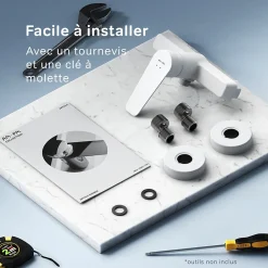 Am.Pm Europe Mitigeur de douche mécanique Robinet Salle de Bain Blanc, FTA20033 Hit AM.PM* Robinet De Douche
