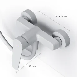 Am.Pm Europe Mitigeur de douche mécanique Robinet Salle de Bain Blanc, FTA20033 Hit AM.PM* Robinet De Douche