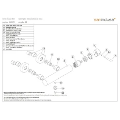 Sanindusa Mitigeur de douche mural contemporain mode Éco Icone Éco chromé livré avec raccords excentrés et rosaces de finition* Robinet De Douche