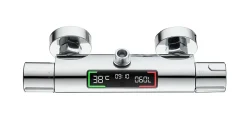 Edouard Rousseau Mitigeur de douche thermostatique chrome avec affichage LED Ekogest* Robinet De Douche