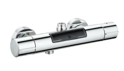 Edouard Rousseau Mitigeur de douche thermostatique chrome avec affichage LED Ekogest* Robinet De Douche
