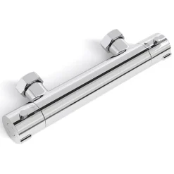 Lomazoo Mitigeur de douche thermostatique chromé - Entraxe 15 cm - avec bouton de sécurité 38C* Robinet De Douche