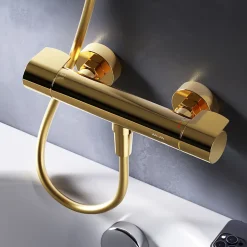 Am.Pm Europe Mitigeur de douche thermostatique Robinet salle de bain, Doré FXA40099 X-Joy AM.PM