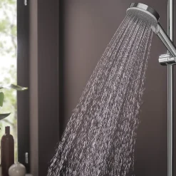 Hansgrohe Mitigeur de douche thermostatique avec douchette, flexible et barre réglable chrome Vernis Blend* Colonne De Douche Thermostatique