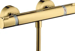 Hansgrohe Mitigeur de douche thermostatique doré poli, Ecostat Comfort* Robinet De Douche