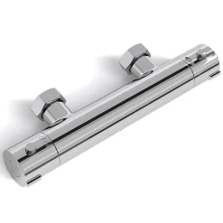 Lomazoo Mitigeur de douche thermostatique chromé - Entraxe 12 cm - avec bouton de sécurité 38C