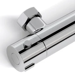 Lomazoo Mitigeur de douche thermostatique chromé - Entraxe 12 cm - avec bouton de sécurité 38C