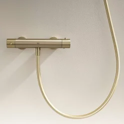 Poalgi Mitigeur de douche thermostatique avec douchette SKY BATH or brossé Inox S304 série SUPREME* Robinet De Douche