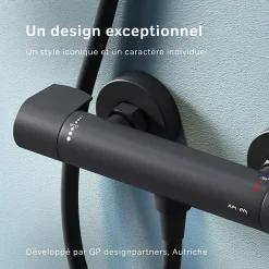 Am.Pm Europe Mitigeur de douche thermostatique Robinet salle de bain Noir, FXA40022 X-Joy AM.PM* Robinet De Douche