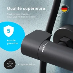 Am.Pm Europe Mitigeur de douche thermostatique Robinet salle de bain Noir, FXA40022 X-Joy AM.PM* Robinet De Douche
