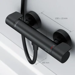 Am.Pm Europe Mitigeur de douche thermostatique Robinet salle de bain Noir, FXA40022 X-Joy AM.PM* Robinet De Douche