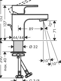 Hansgrohe Mitigeur de lavabo 70 Vernis Shape chromé* Robinet Lavabo Et Vasque
