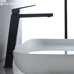Imex Mitigeur de Lavabo Anti-Calcaire Bec Haut Noir Mat ART BDAR025-3NG* Robinet Lavabo Et Vasque