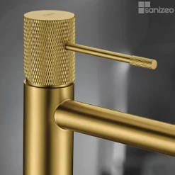 Imex Mitigeur de Lavabo Anti-Calcaire Bec Bas Or Brossé LINE BDD038-1OC