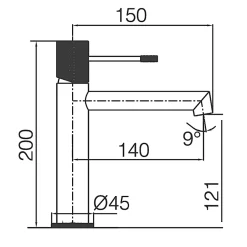 Imex Mitigeur de Lavabo Anti-Calcaire Bec Bas Or Brossé LINE BDD038-1OC