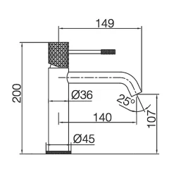 Imex Mitigeur de Lavabo Anti-Calcaire Bec Bas Or Brossé GENOVA BDG053-1OC